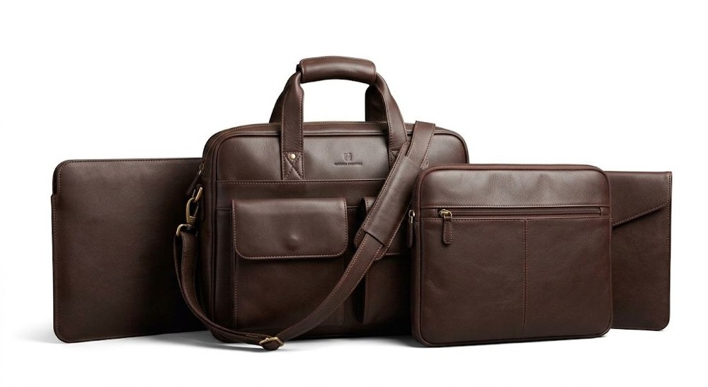Leather briefcase